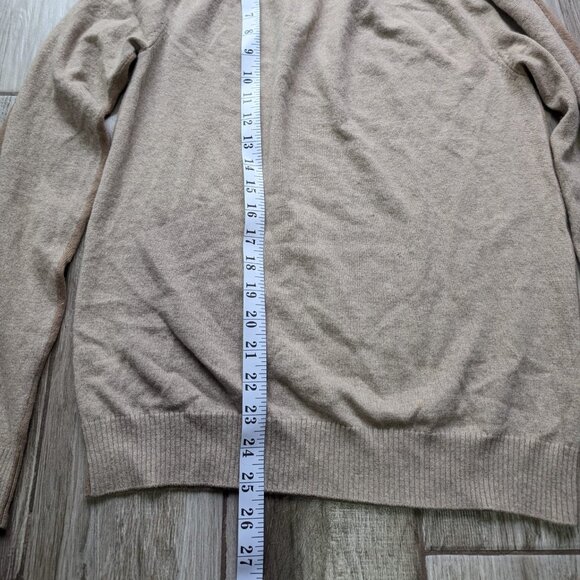 Balenciaga Paris 100% Cashmere Sweater Beige Long Sleeve Crewneck Size M 2 tone - Picture 7 of 8